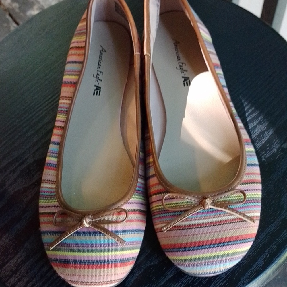 American Eagle Outfitters Brown Flats with Bow Detail - Picture 6 of 8